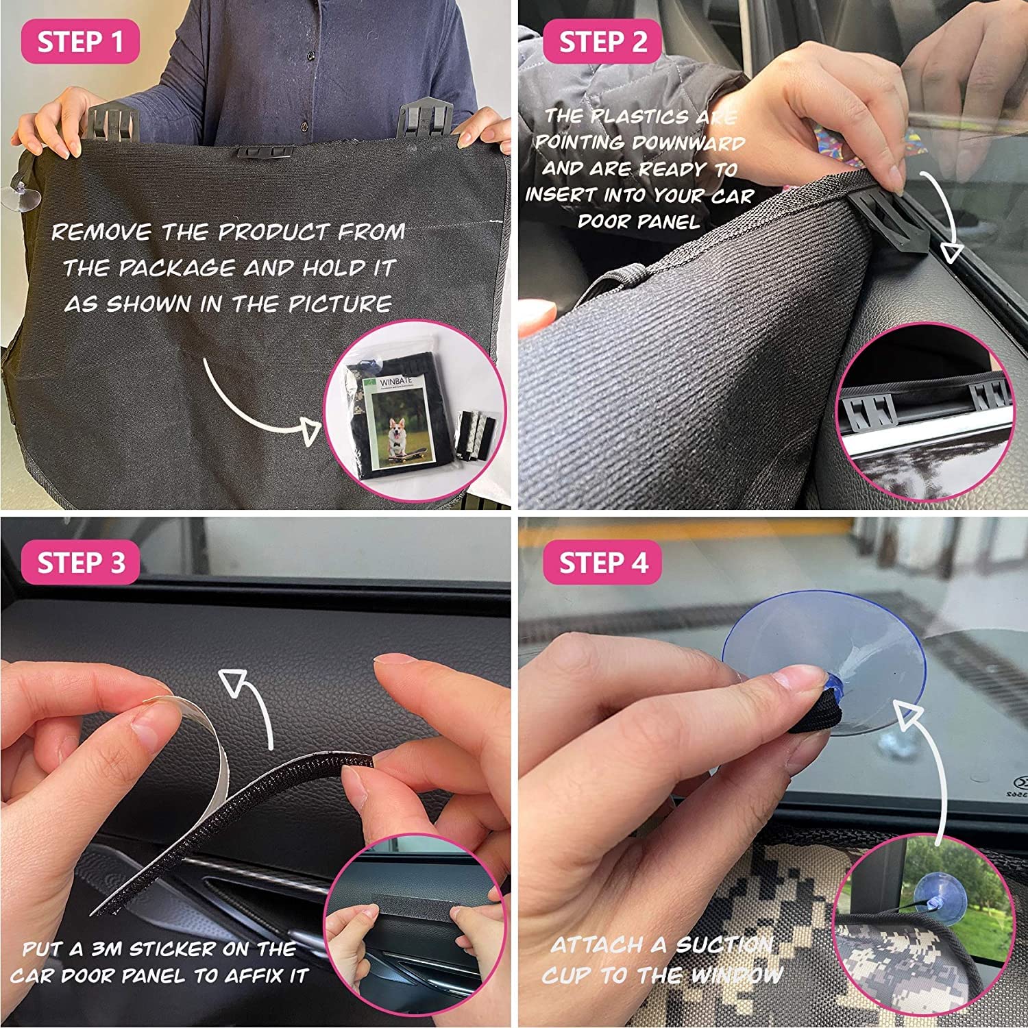Funda de puerta Winbate lavable a máquina para facilitar la limpieza