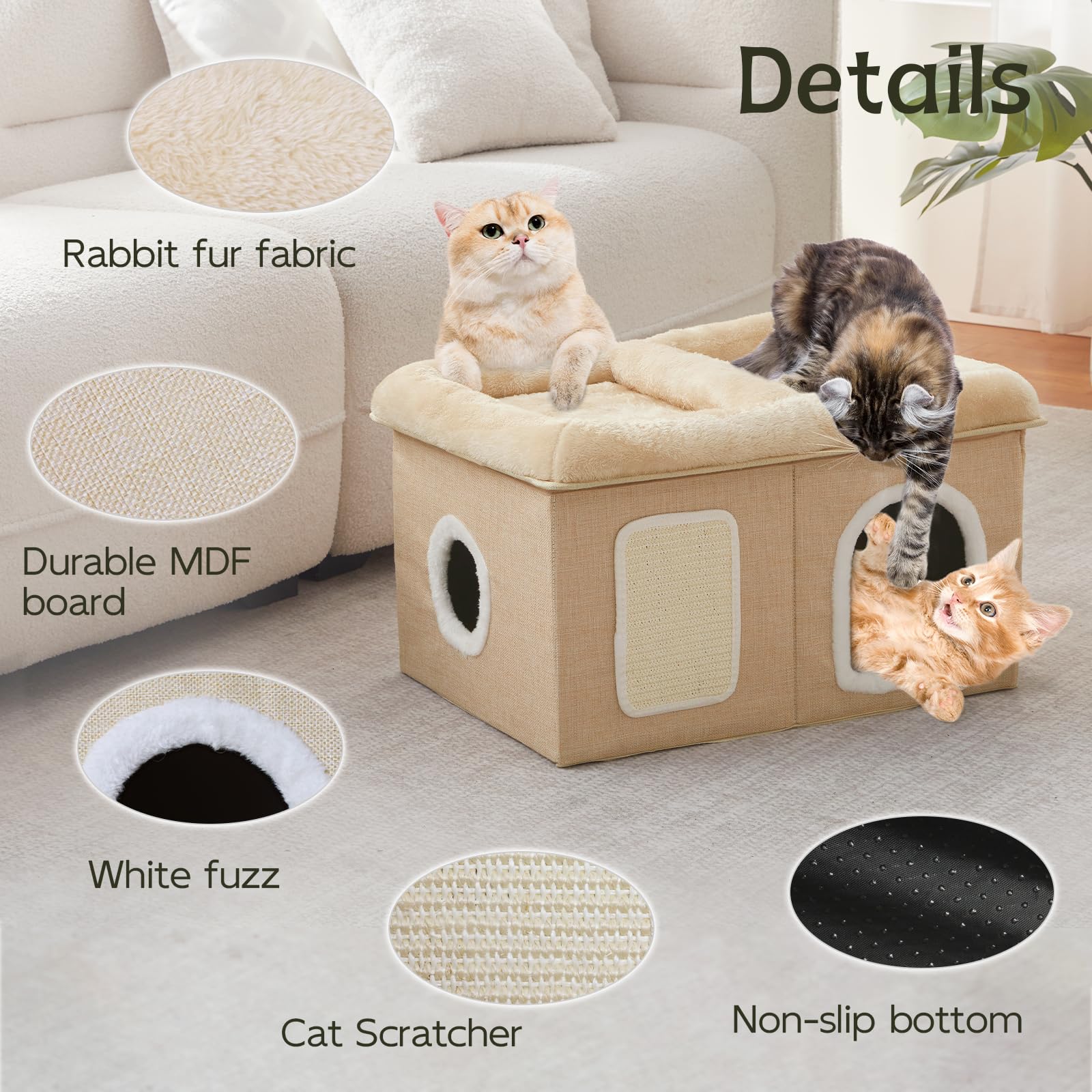 Windracing base antideslizante mantiene estable la casita del gato