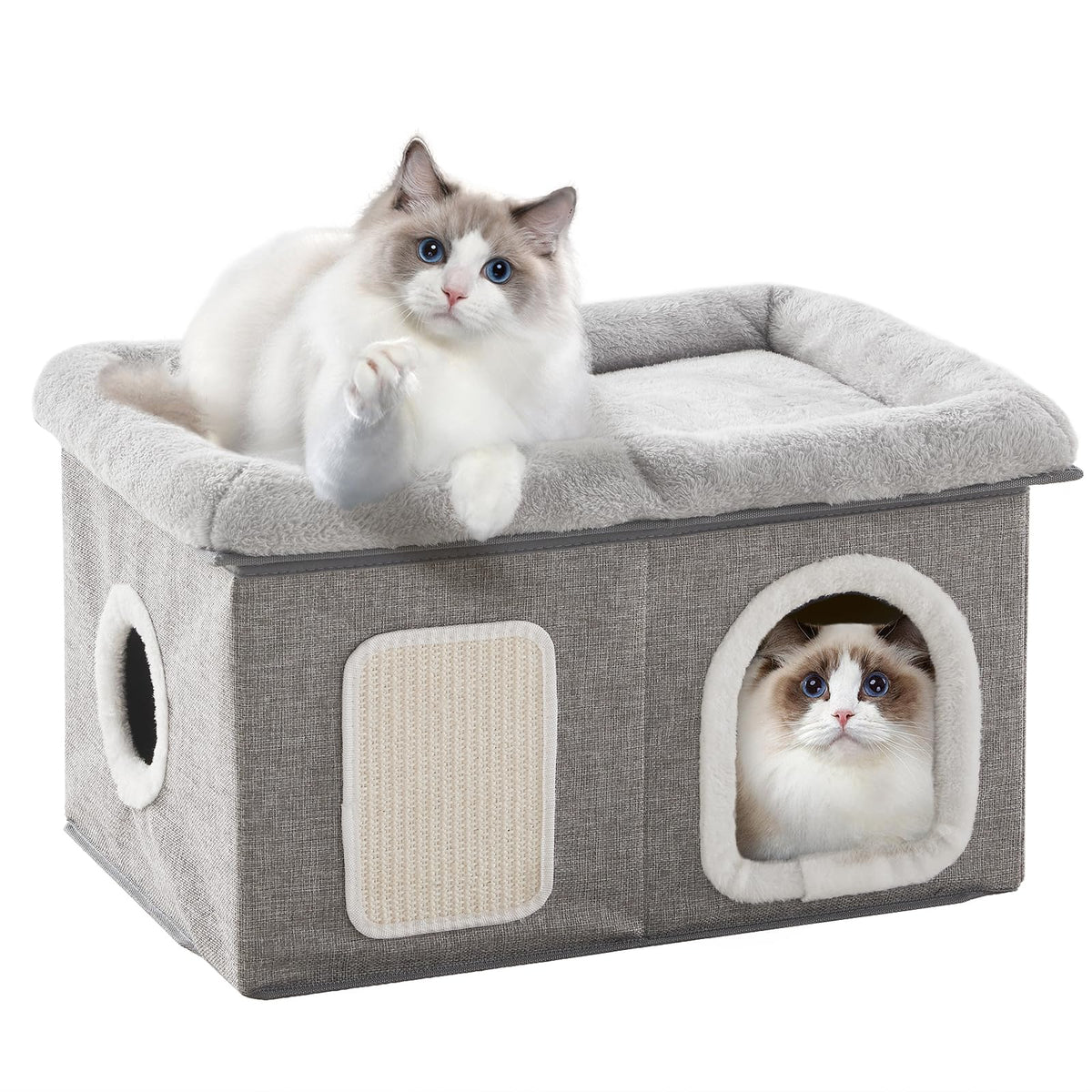 Windracing cama-gato-interior-amplia: descanso privado para tu gato.