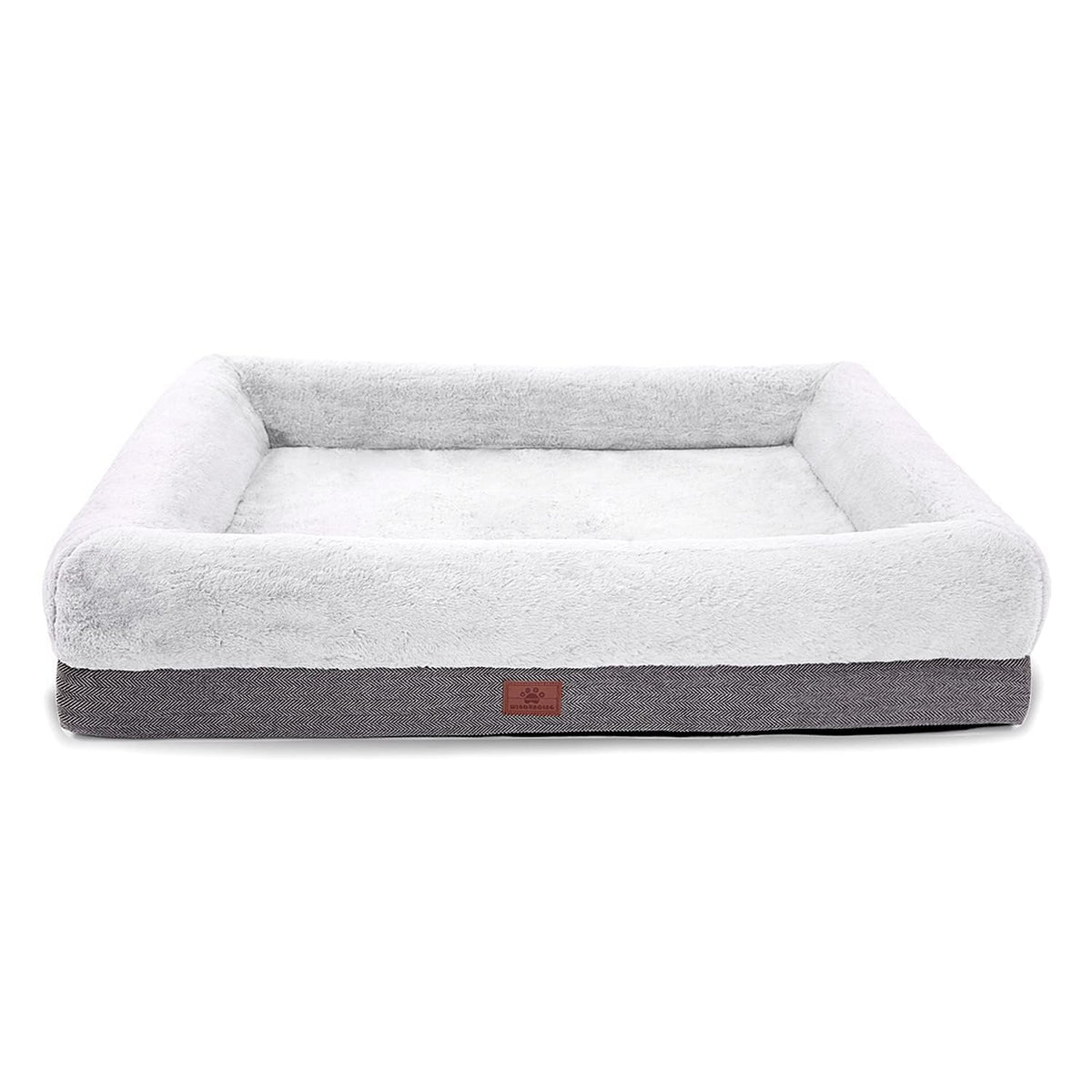 Cama ortopédica WindRacing para perros medianos con bordes acolchados de soporte