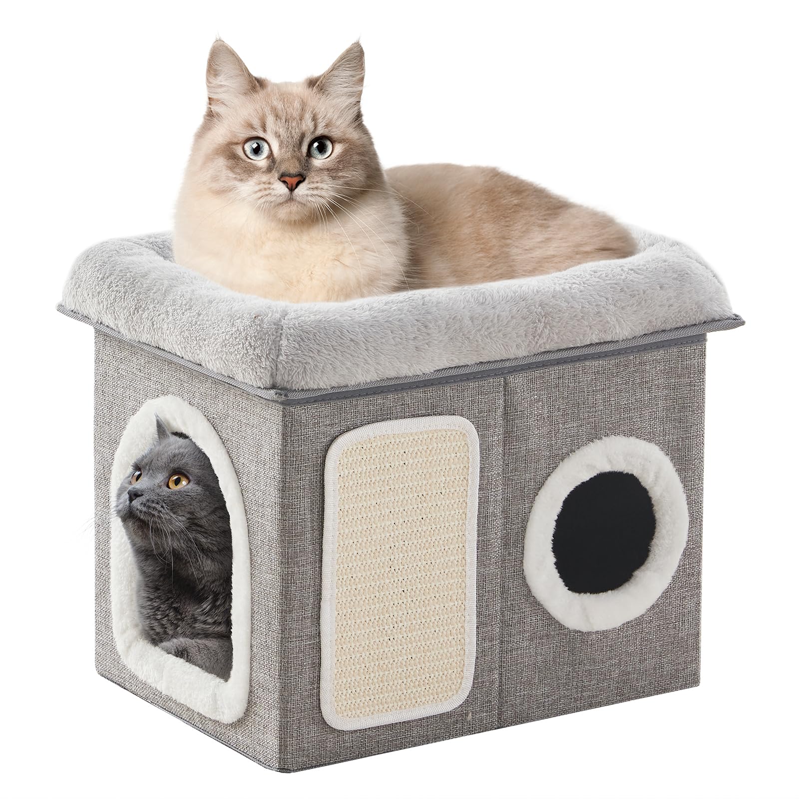 WindRACING casa de gatos interior plegable, refugio cómodo para siestas tranquilas.