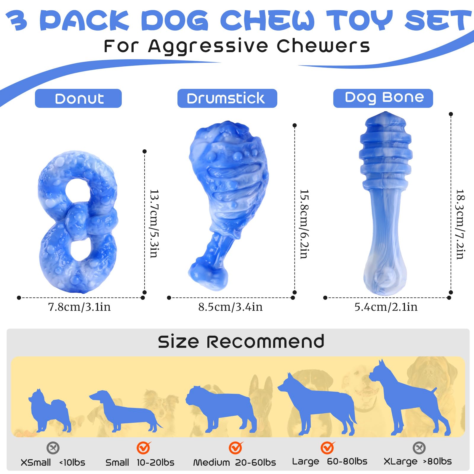 WinTour mordedor-rosquilla-bacon ideal para perros activos y masticación variada