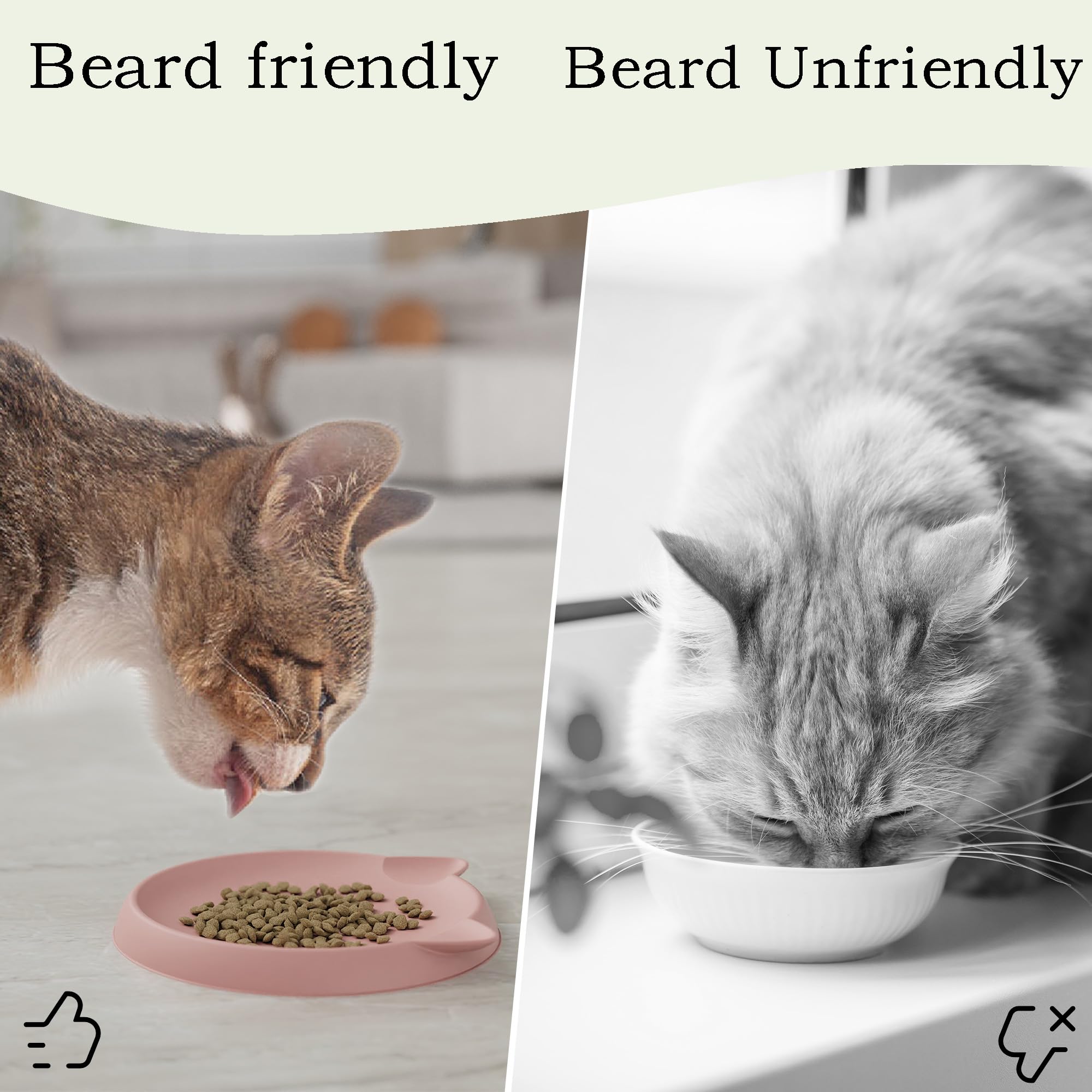 Wingcases diseño bigotes amigable favorece postura natural al comer