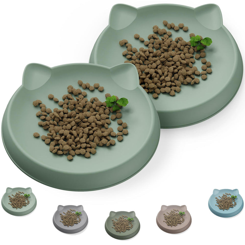 Wingcases tazones para gatos interiores silicona suave, comodidad para gatitos al comer