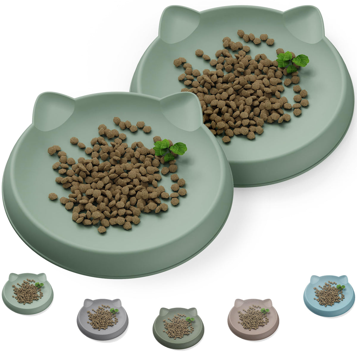 Wingcases tazones para gatos interiores silicona suave, comodidad para gatitos al comer