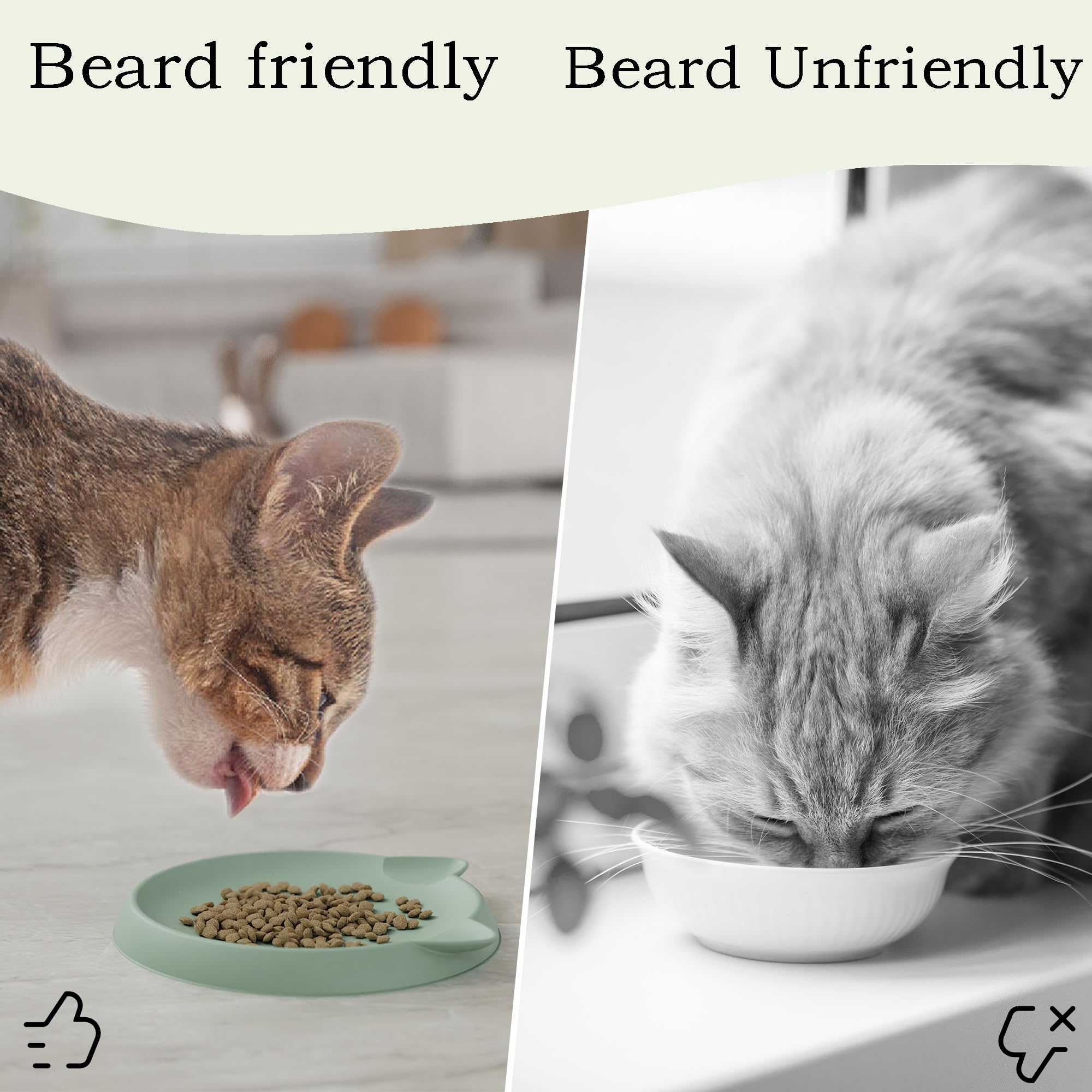 Wingcases tazones gatos para comida y agua, uso versátil para bebida y alimento