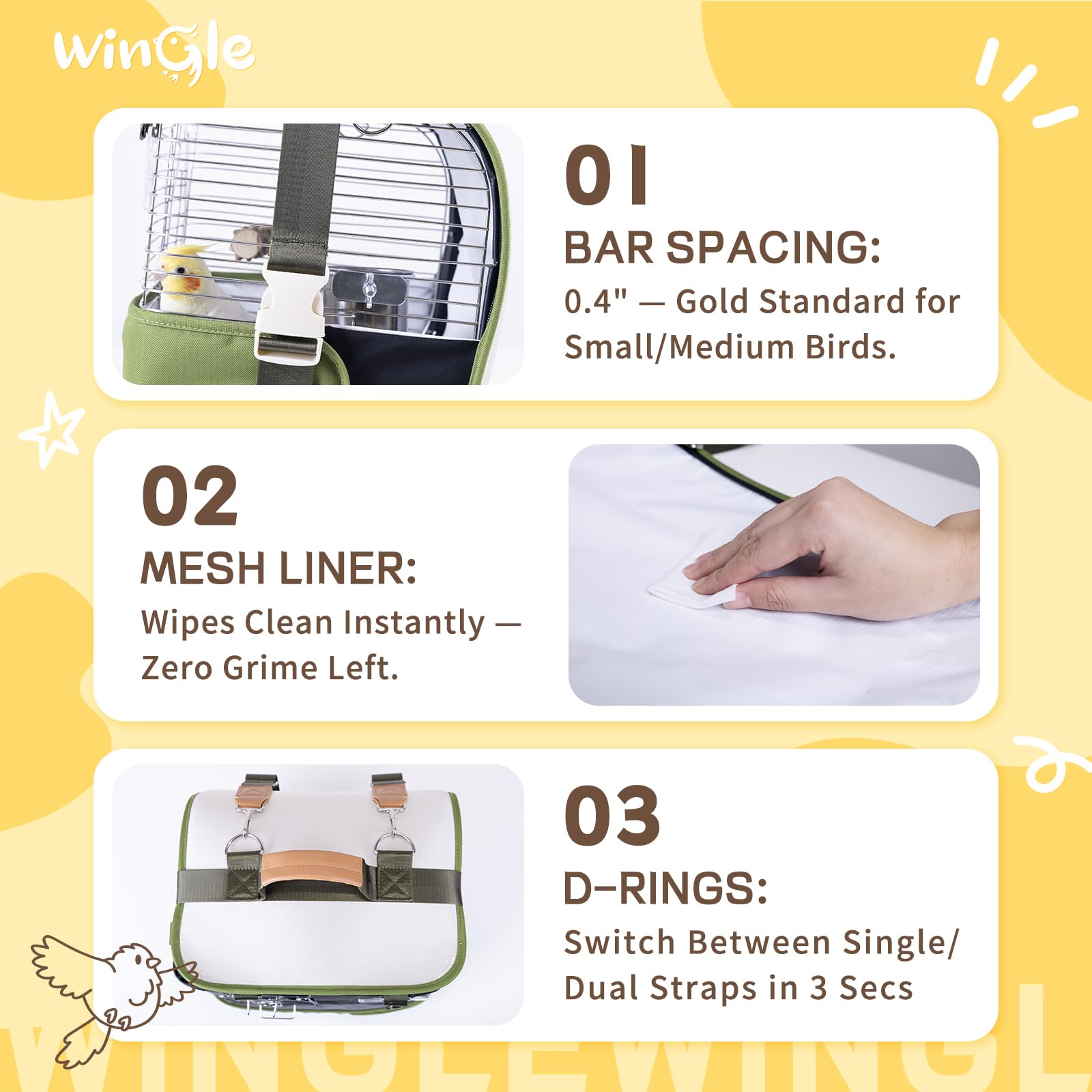 Wingle accesorios: percha natural y cuenco de acero.