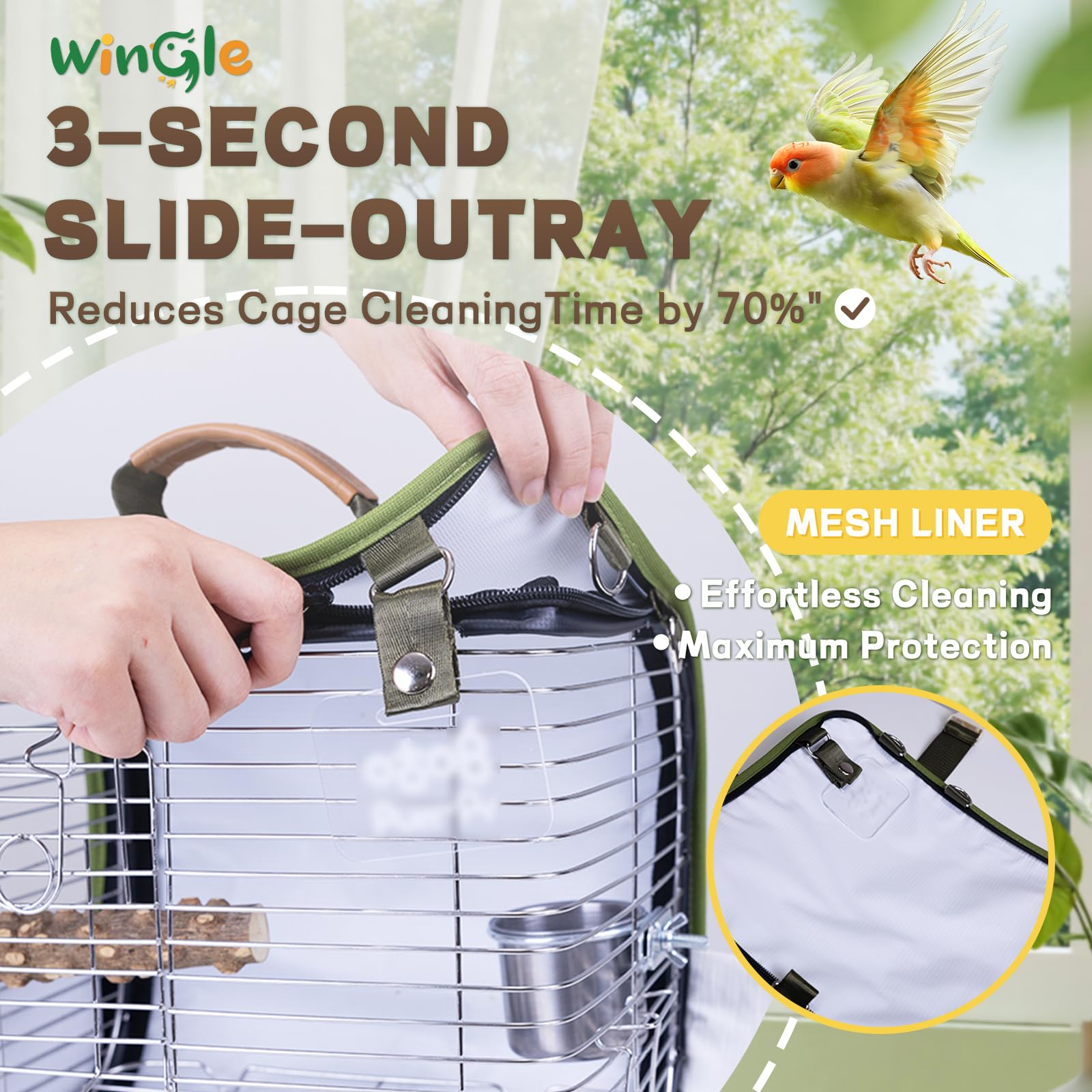 Wingle malla transpirable: buena ventilación para tu ave.
