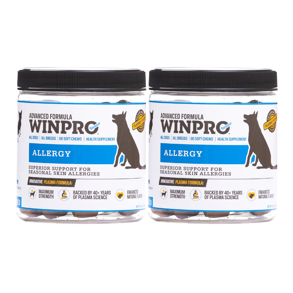 WINPRO Alergia Chuches, presentación frontal del producto para apoyar la piel del perro.