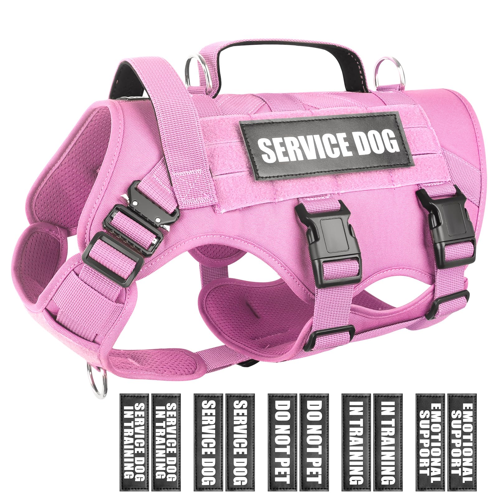 WINSEE arnés de servicio para perro grande con sistema Molle, ideal para paseos y entrenamiento