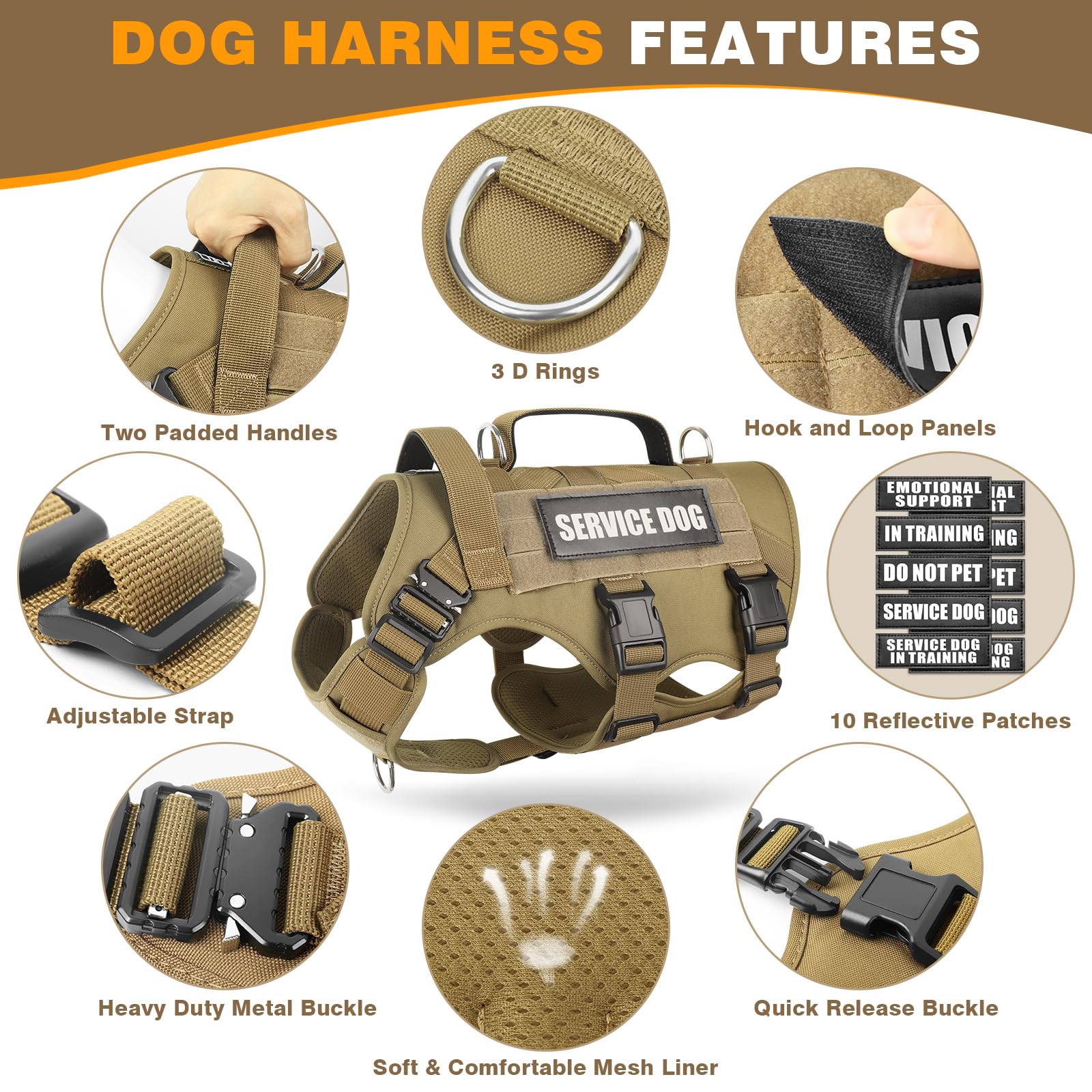 WINSEE sistema MOLLE doble lateral para accesorios y botellas.