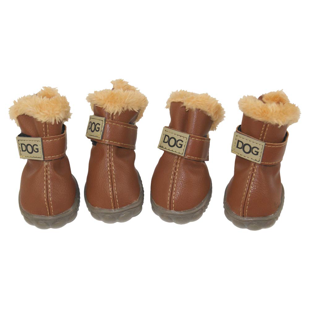 Conjunto de 4 botas WINSOON para perros, fáciles de poner y quitar.