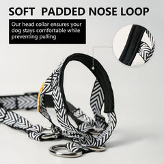 Diseño rayas blanco y negro wintchuk collar de cabeza