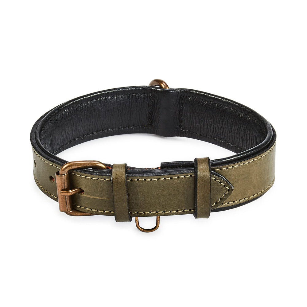 Wise Owl Accessories collar de cuero real con interior acolchado para mayor comodidad.