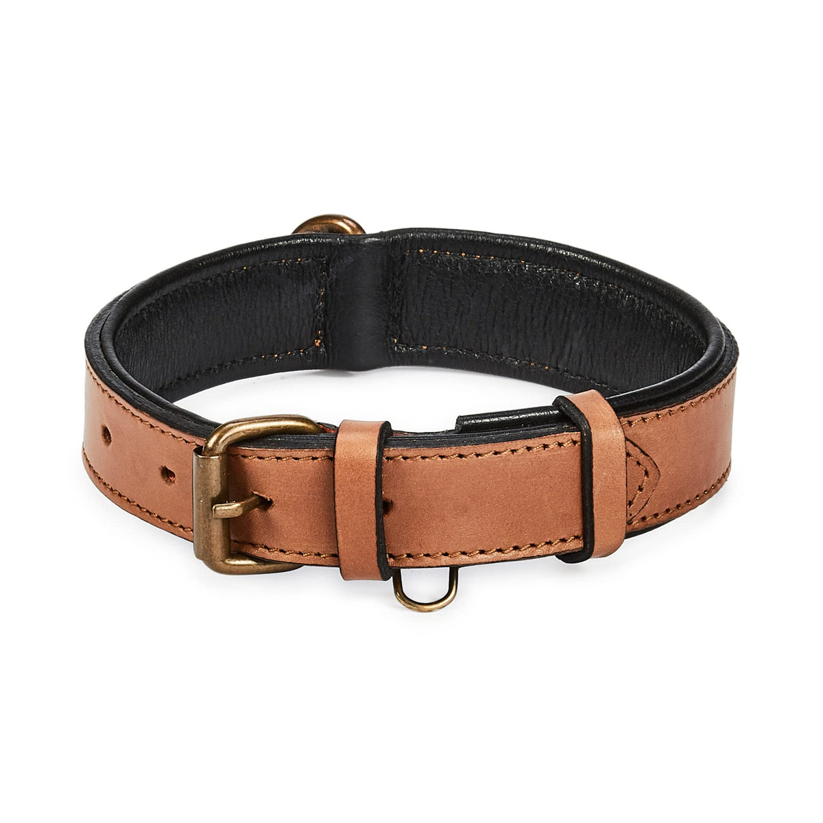 Wise Owl Accessories collar de cuero real con interior acolchado para comodidad diaria