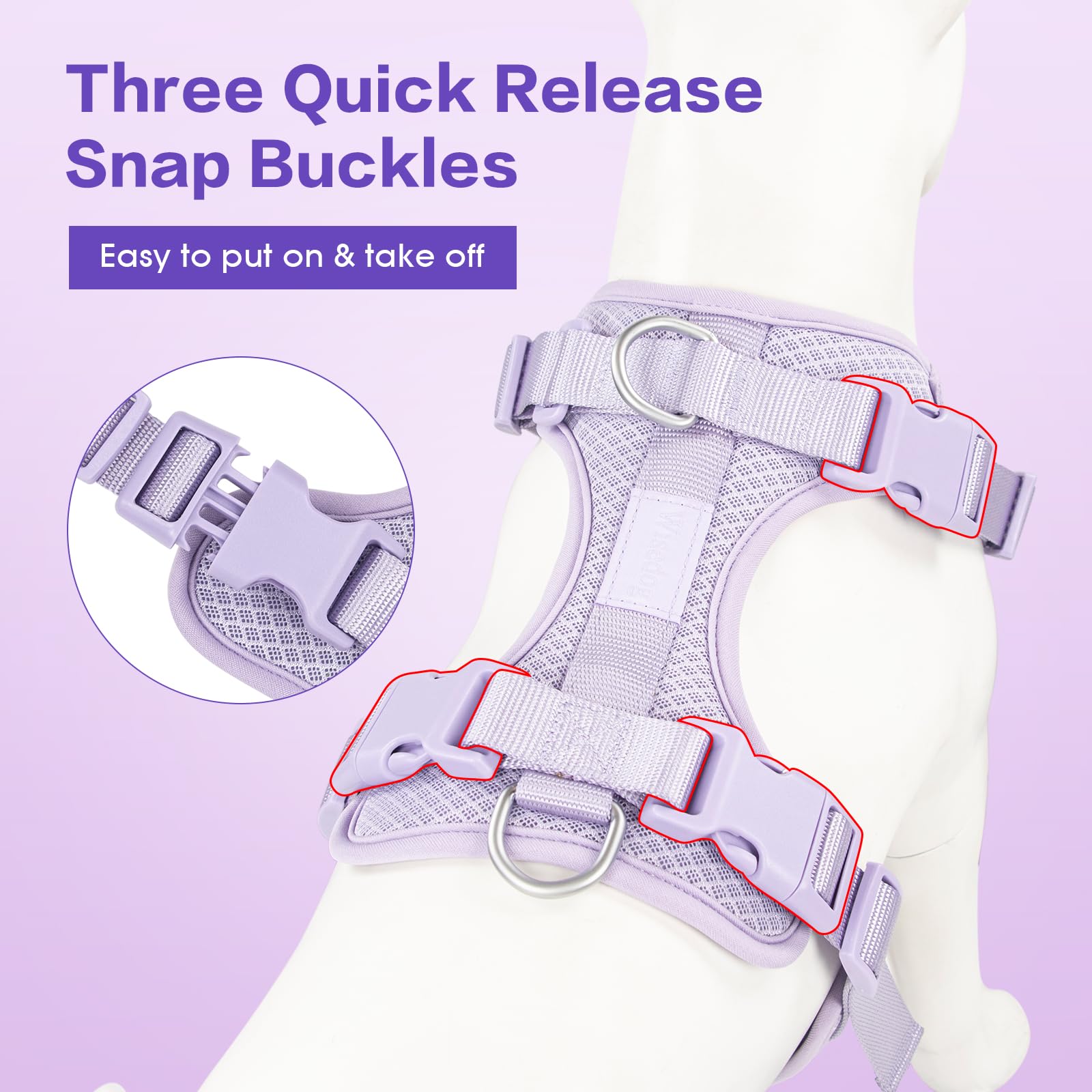Arnés Wisedog con clip trasero para caminatas relajadas
