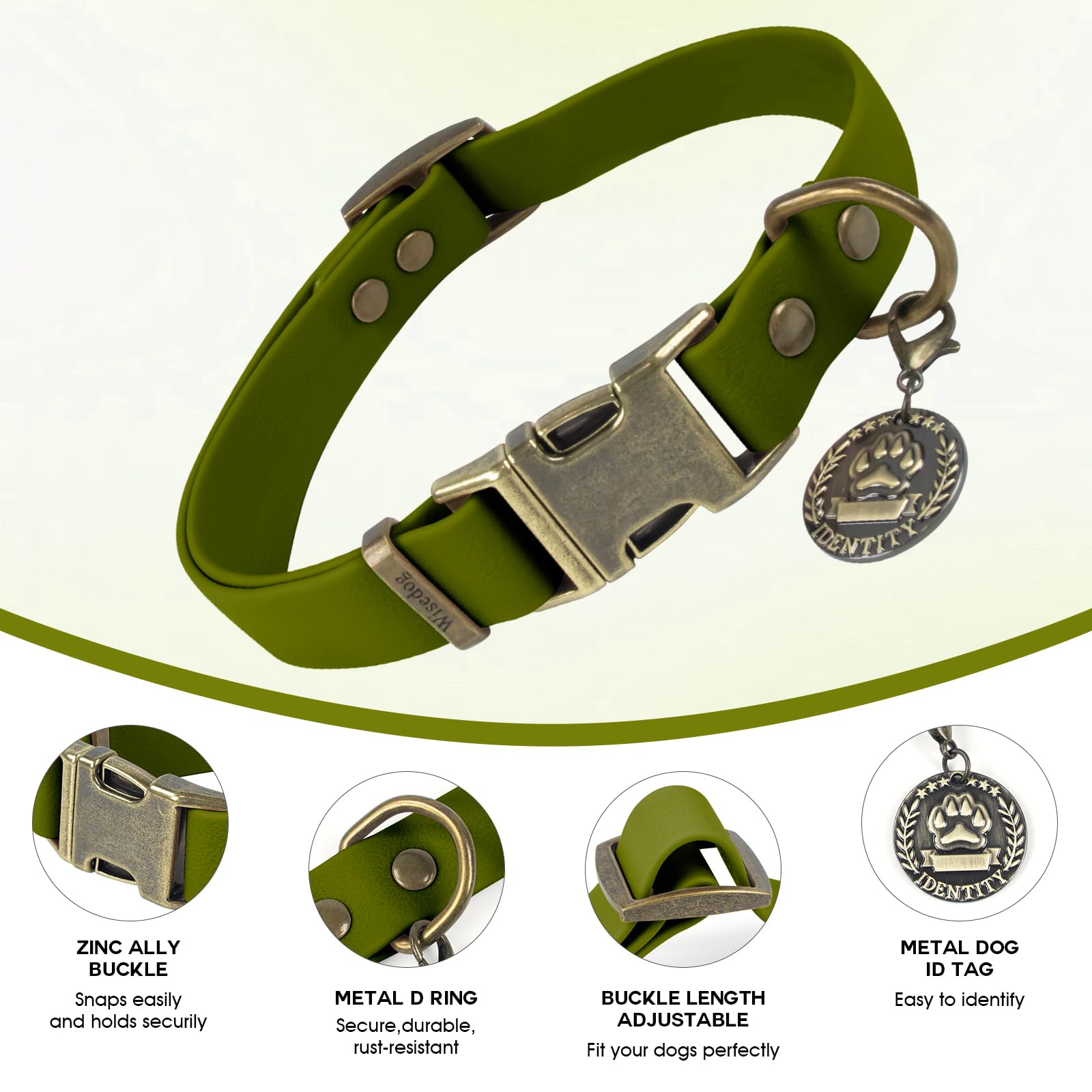 Wisedog collar fácil de limpiar mantiene al perro limpio