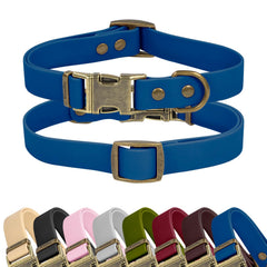 Collar de goma Wisedog impermeable para perros medianos, ideal para paseos al aire libre.