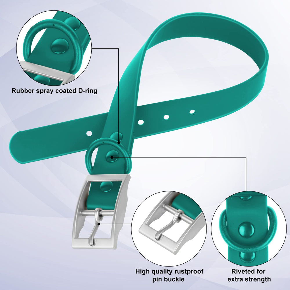 Collar Wisedog impermeable azul, color vibrante para días soleados o lluviosos