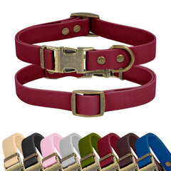 Wisedog collar burdeos impermeable para perros medianos, ideal para paseos bajo lluvia