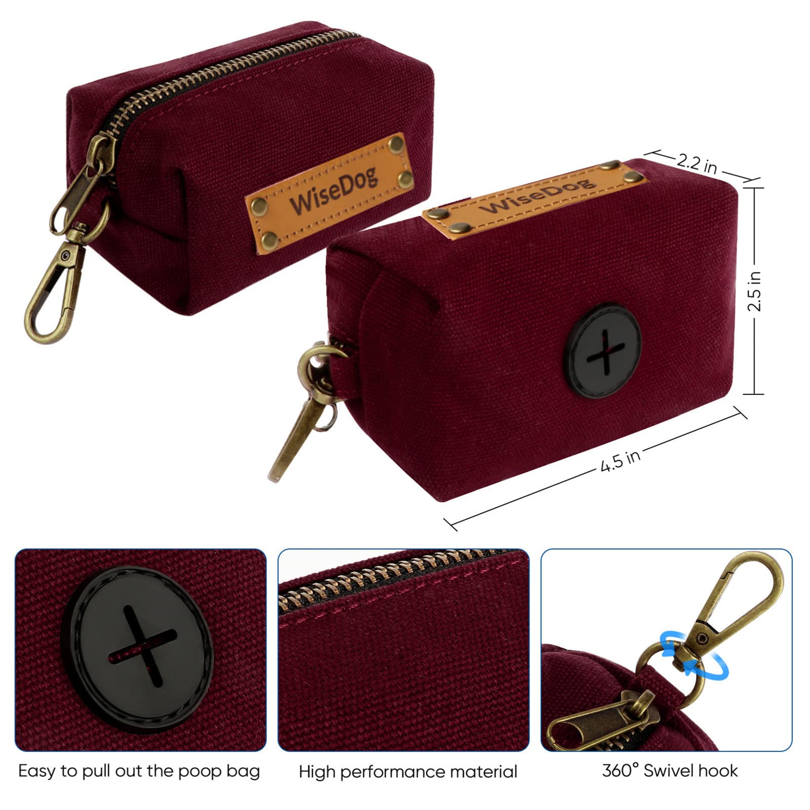 Diseño cuero-grano en collar y correa Wisedog