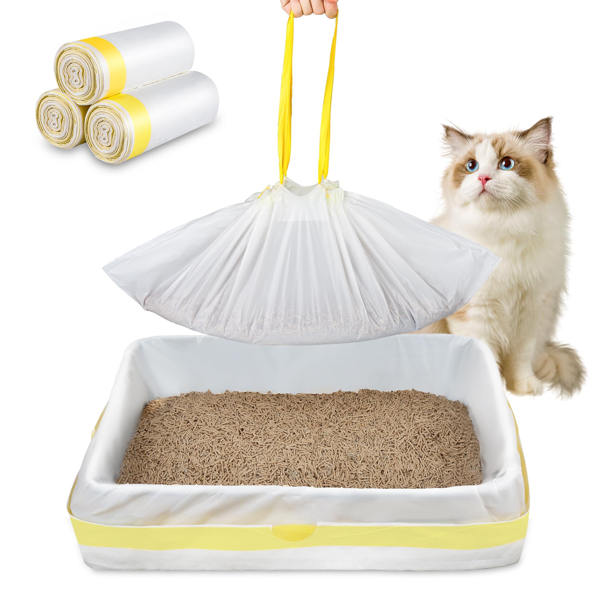 Bolsas jumbo para arenero WJXWHSWX, 37x18, gran capacidad para varios gatos