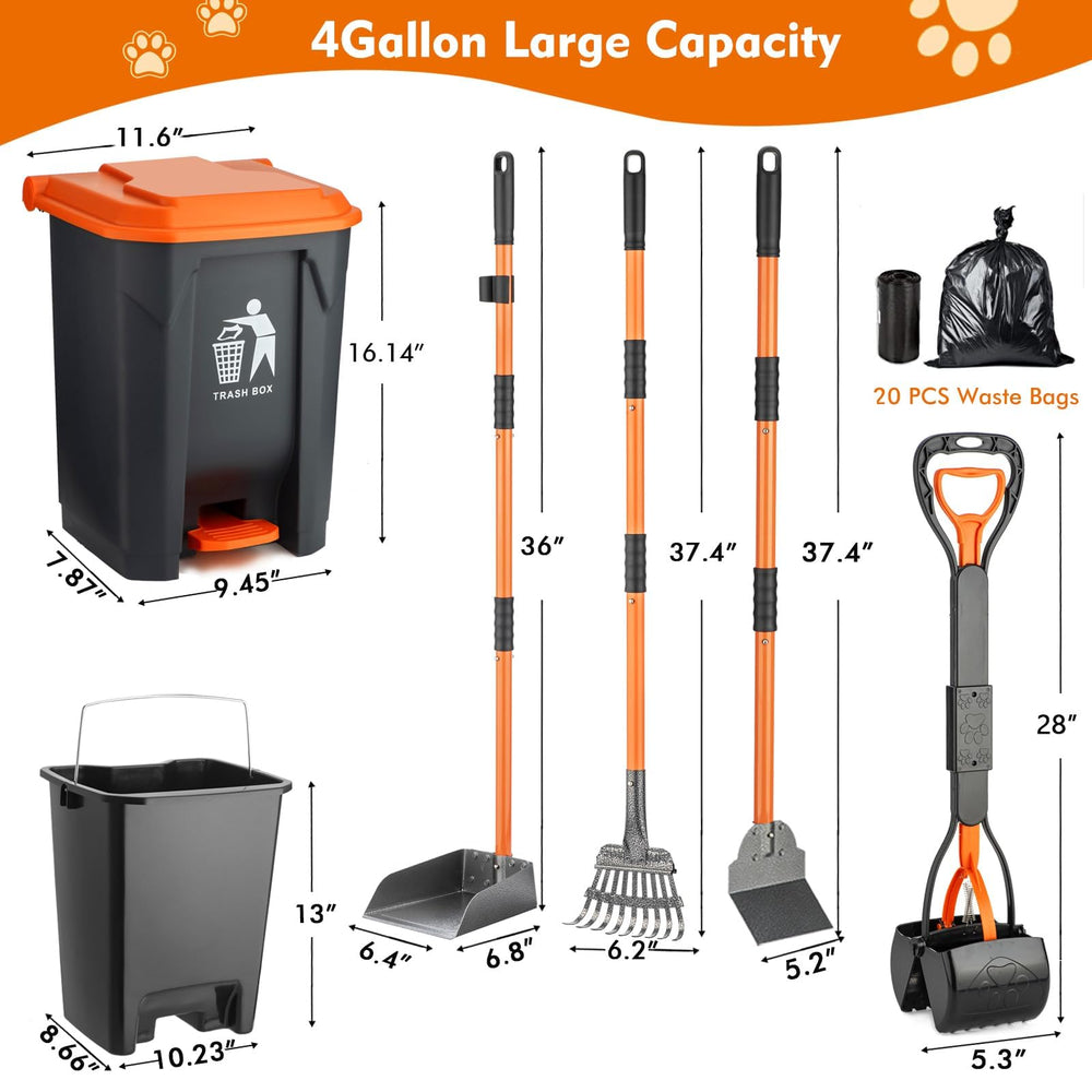 WLQiu recogedor-excrementos cesped-grava ayuda a recoger rápido