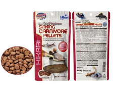 Alimento carnívoro Hikari para acuarios de agua dulce, fácil de usar.
