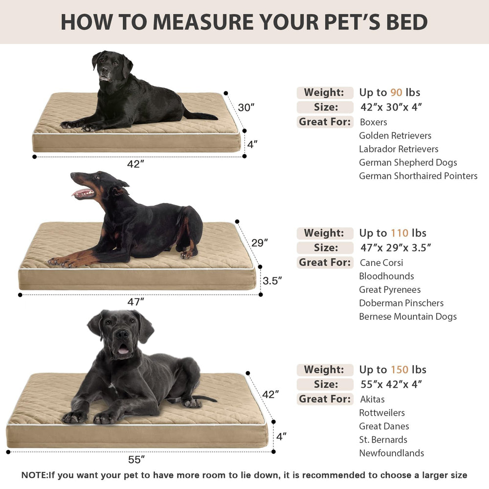 Dimensiones 42x30x4 pulgadas para perros grandes