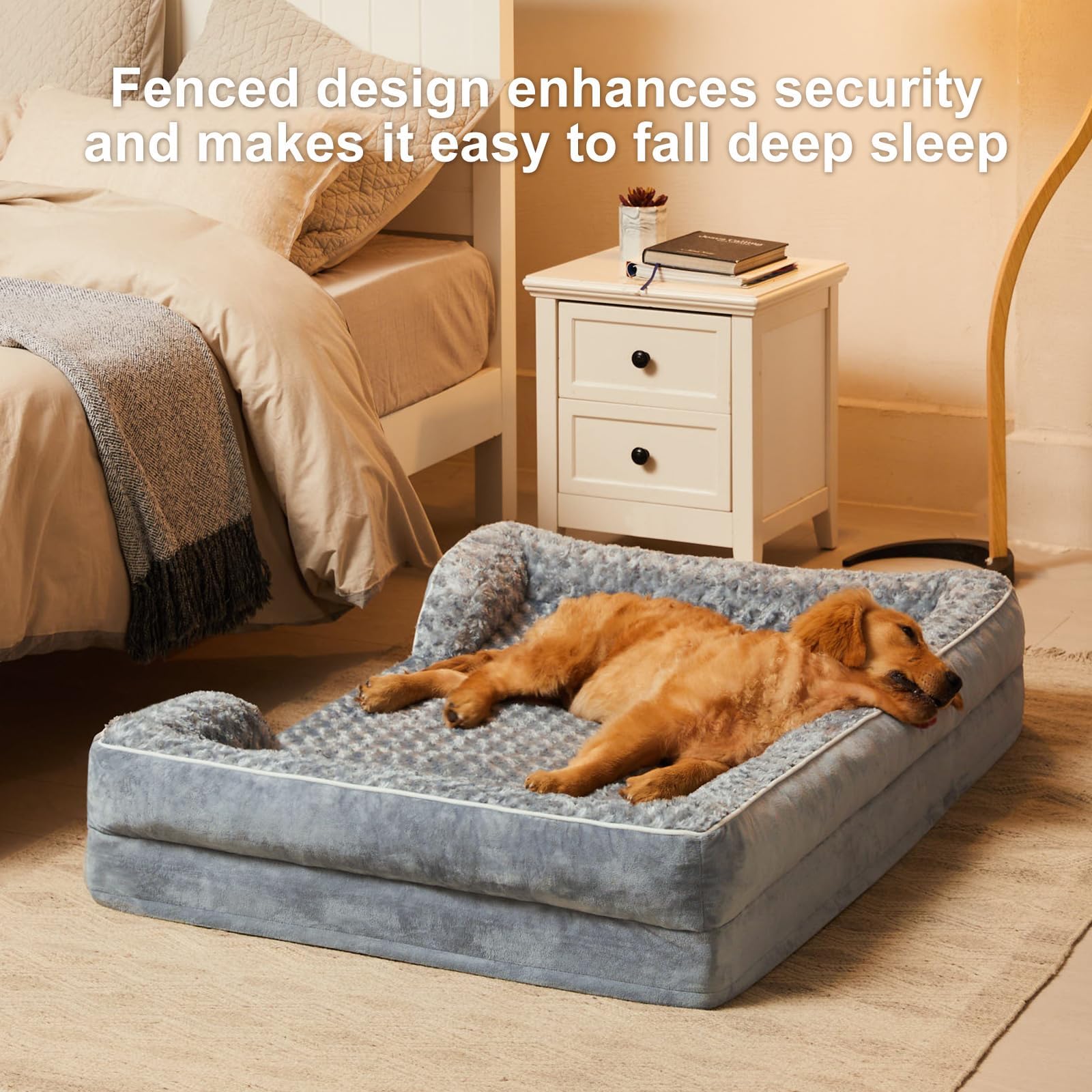 Base antideslizante de la cama para perros grandes de WNPETHOME