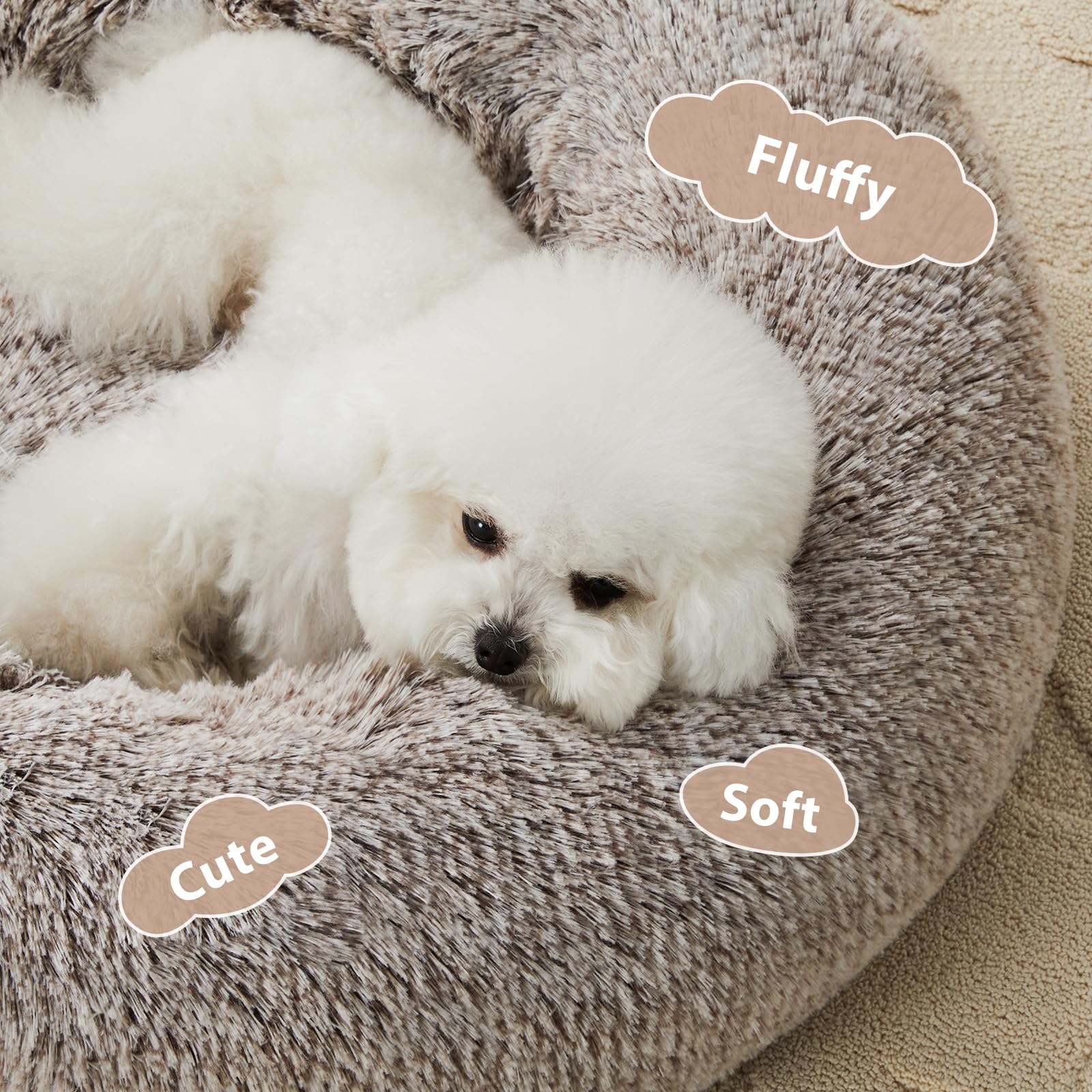 WNPETHOME cama para perro grande con bordes elevados ofrece soporte adicional.