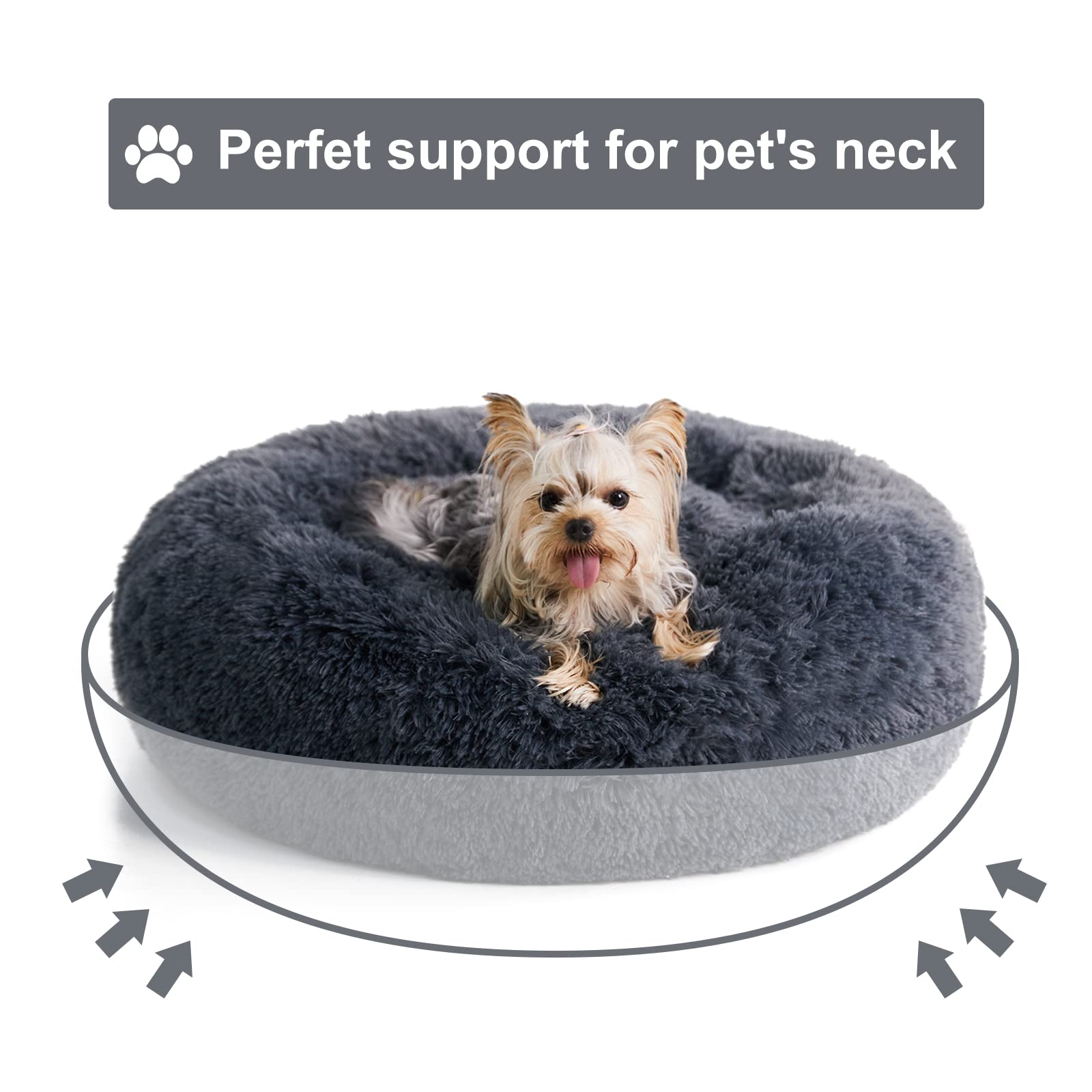 Cama para perro pequeño WNPETHOME 20x20 pulgadas, tamaño ideal para razas pequeñas.