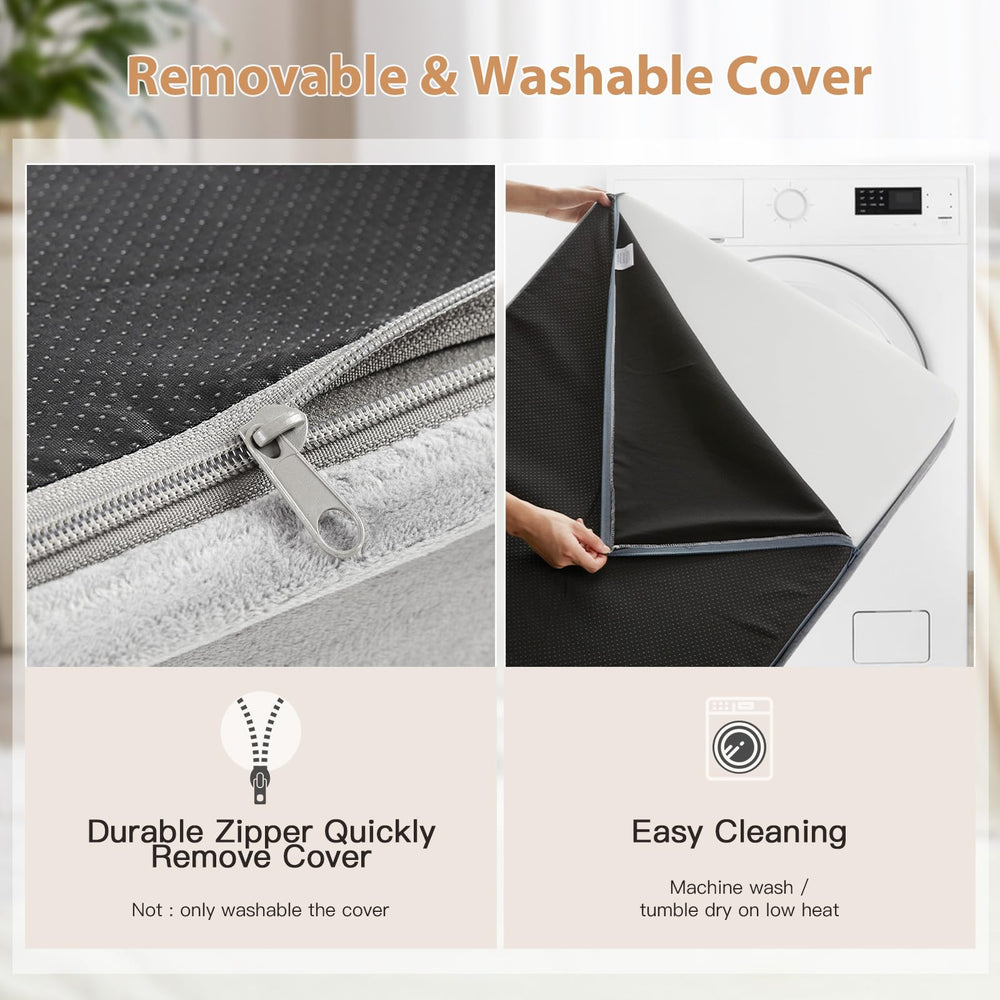 Espuma ortopédica densa de WNPETHOME XL ofrece soporte estable.