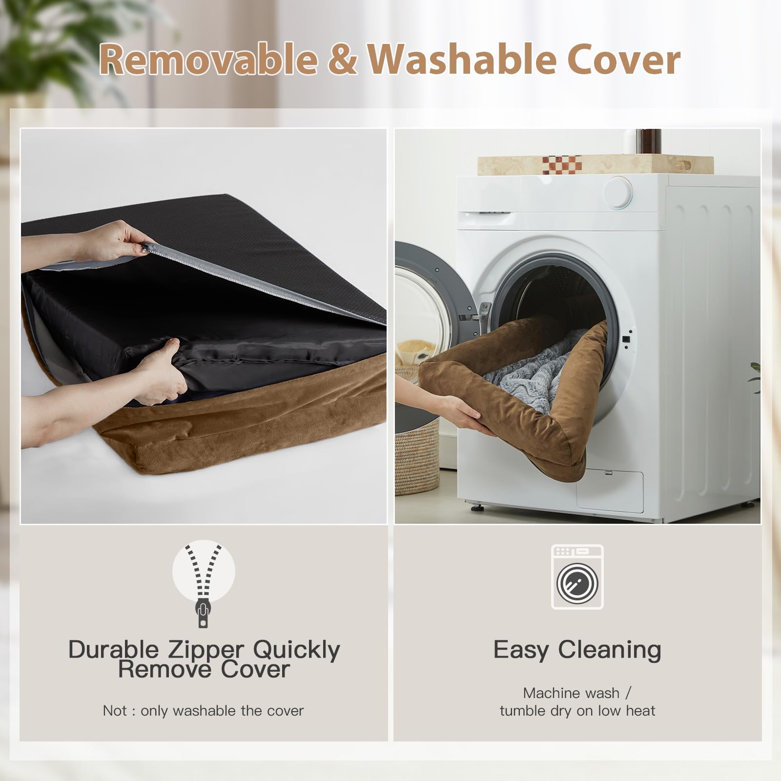 Base antideslizante de WNPETHOME XXL para evitar desplazamientos.
