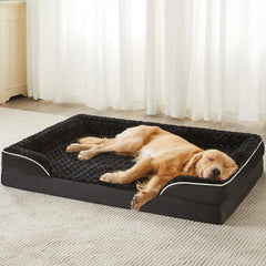 WNPETHOME cama para perros grandes con diseño sofá C para mayor seguridad y descanso.