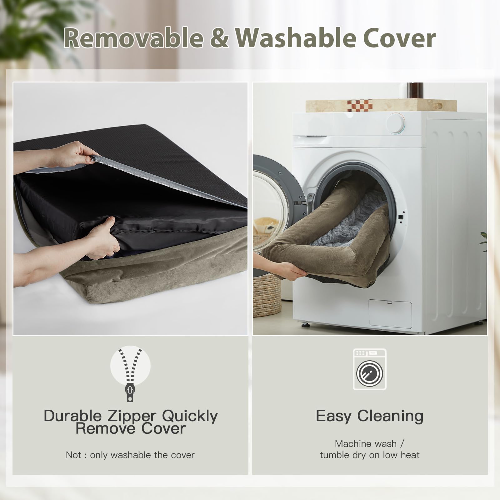 Dimensiones 61x43x7,5 pulgadas de WNPETHOME para perros grandes.