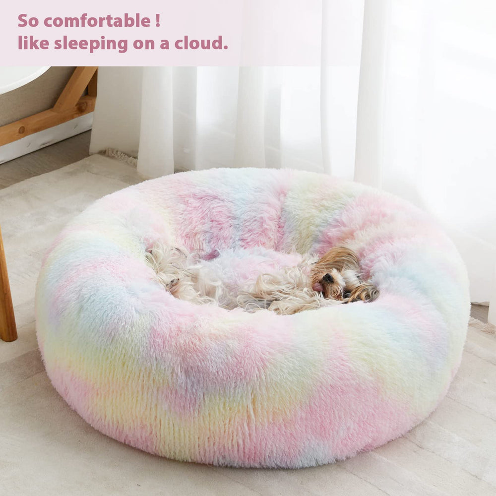 WNPETHOME donut auto calentamiento, mantiene calor suave para dormir.