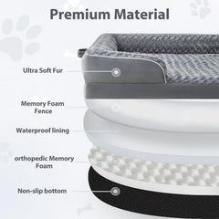 Funda lavable WNPETHOME gris con cremallera para limpieza fácil