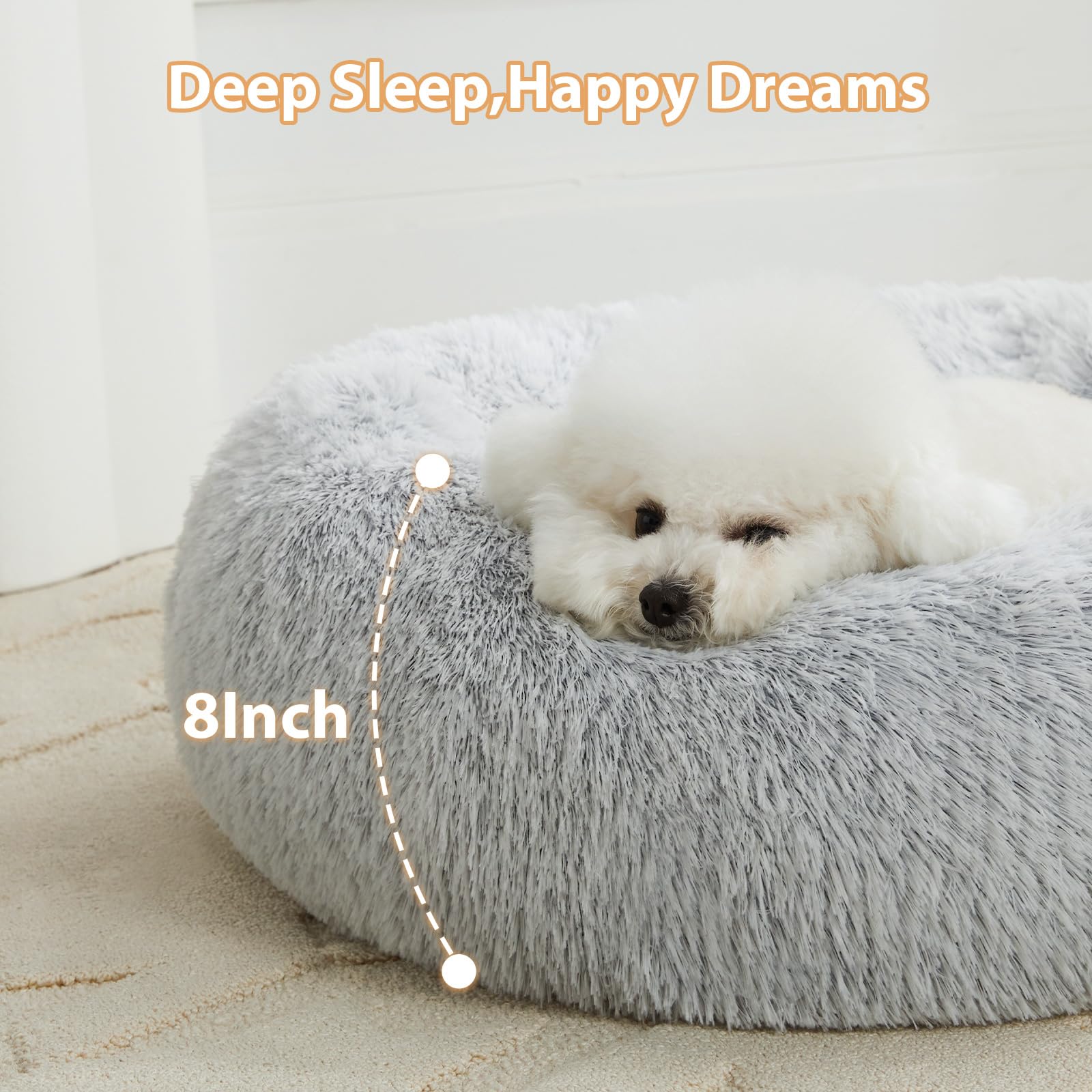 Cama de tamaño 20x20x8 pulgadas para perros pequeños, confort nocturno asegurado.
