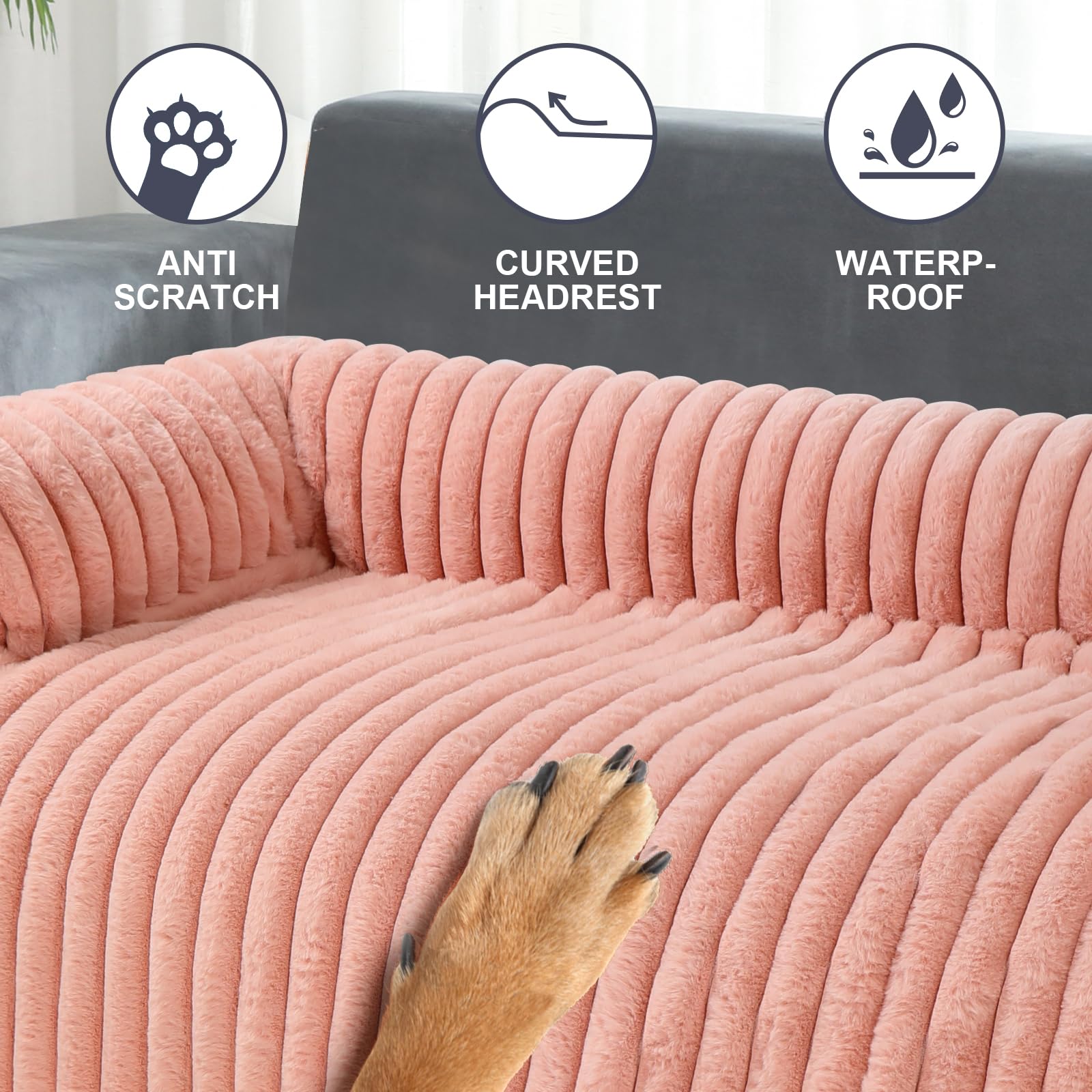Bordes viscoelásticos de la cama para perro, soporte cómodo