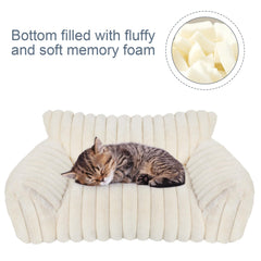 Cama Wn's Day de pana suave crema, textura acogedora