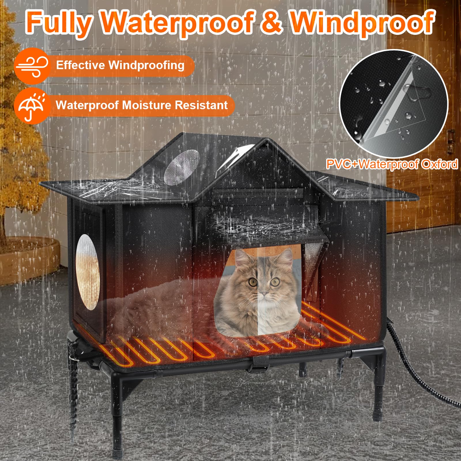 Wn's Day, casa-gato-exterior-ventana-lateral, permite observar el exterior.