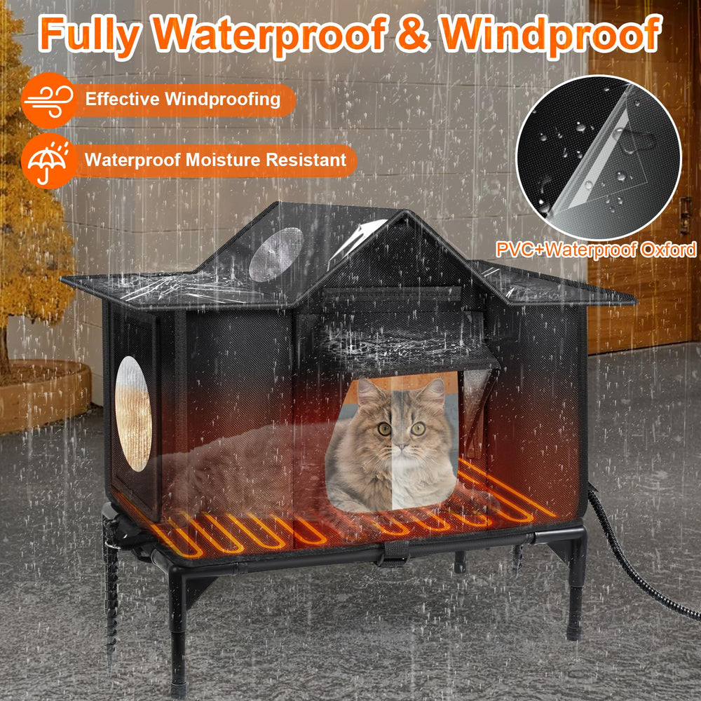 Wn's Day, casa-gato-exterior-ventana-lateral, permite observar el exterior.
