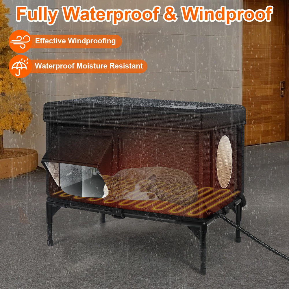 Casa gato con piso elevado de Wn's Day para evitar humedad