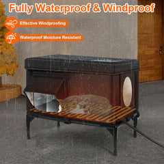 Casa gato con piso elevado de Wn's Day para evitar humedad
