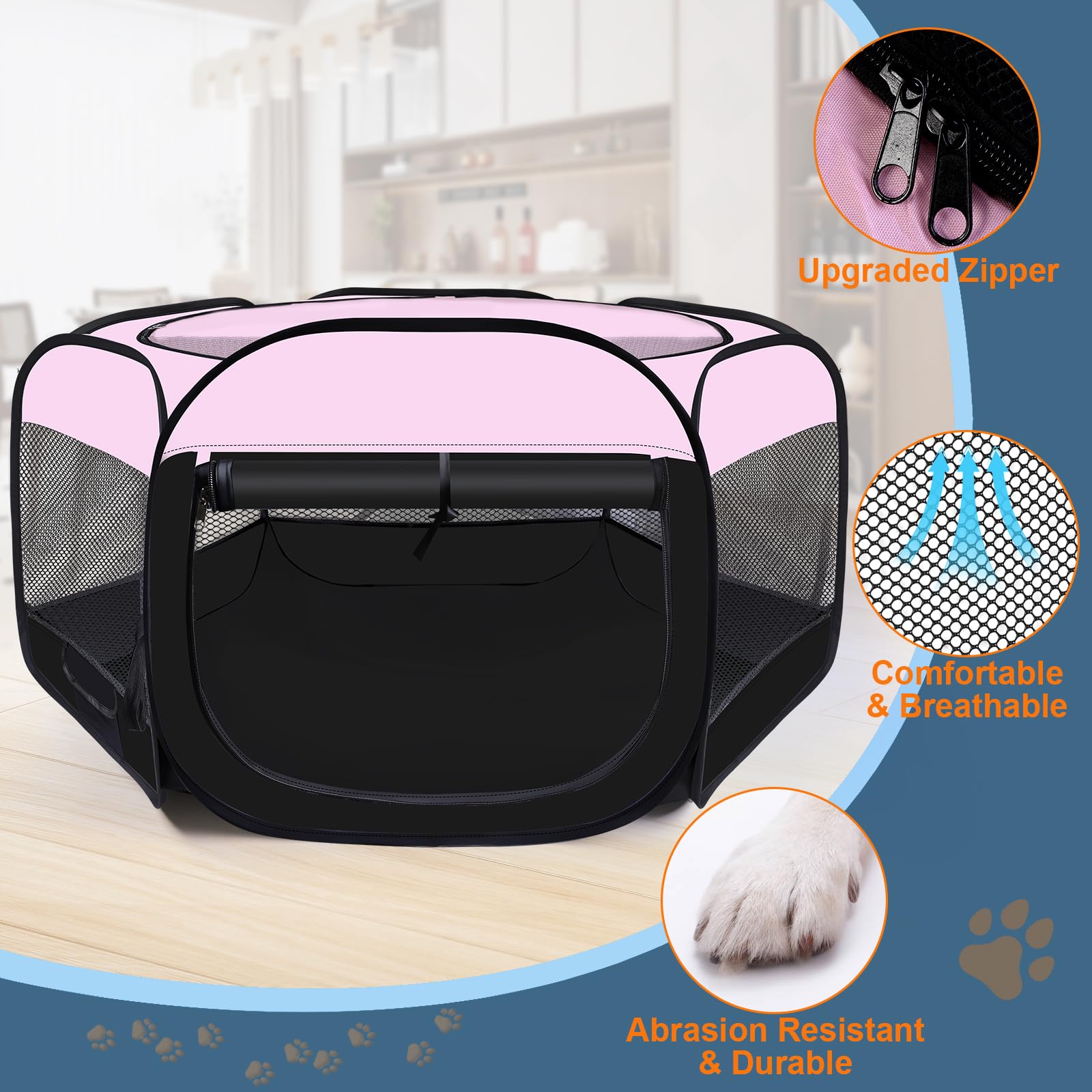 Visión de 360 grados y buena ventilación en Wn's Day PlayPen.