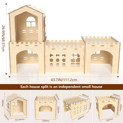 Woiworco castillo de 4 casas conectadas, estructura modular para túneles