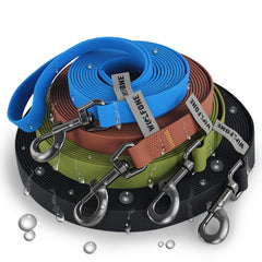 Wolfone correa 15 m azul, hebilla 360° para evitar enredos durante paseos.