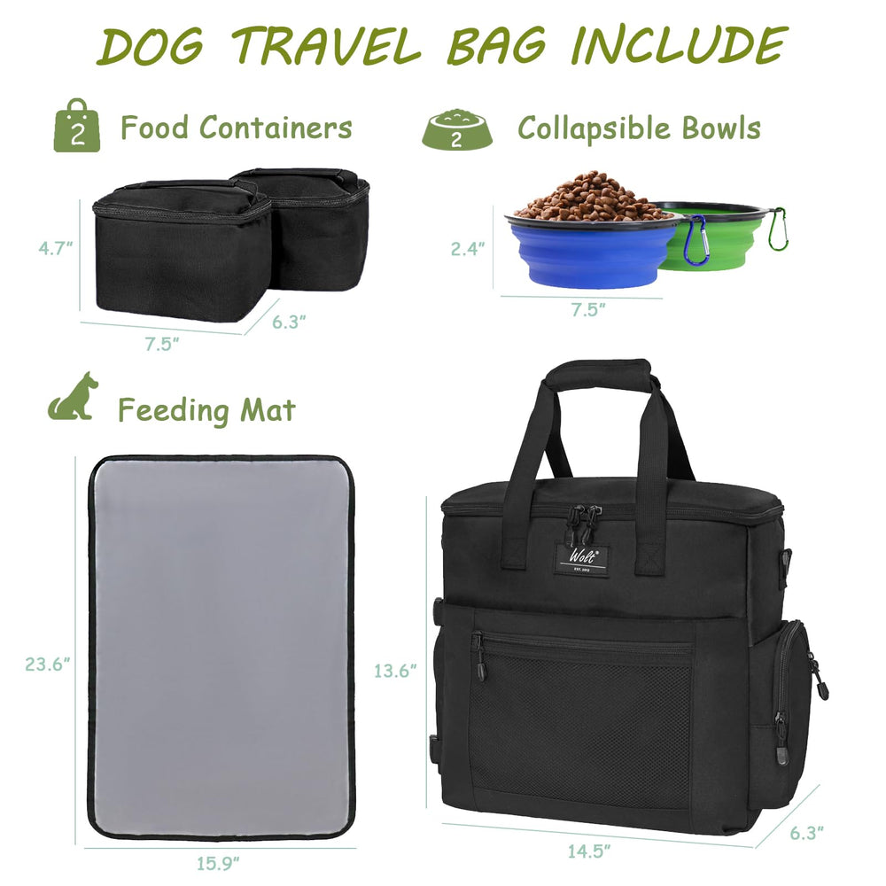 Kit WOLT para viajes con cuencos plegables y recipientes de comida
