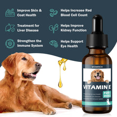 Cuentagotas para aplicar la Vitamina E en perros, dosis diaria.
